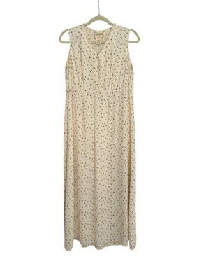 April Cornell Vintage Floral Maxi Dress Cottagecore Prairie Boho Romantic Size S